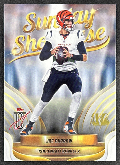 Joe Burrow 2025 Topps Signature Class Sunday Showcase Bengals Sports Trading Cards
