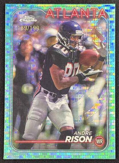 Andre Rison 2024 Topps Chrome Aqua Sonar Refractor /199 Falcons