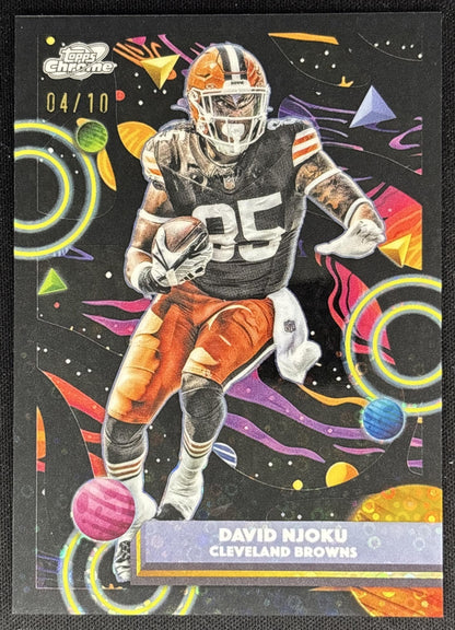 David Njoku 2025 Topps Cosmic Chrome Lunar Eclipse Refractor /10 Browns