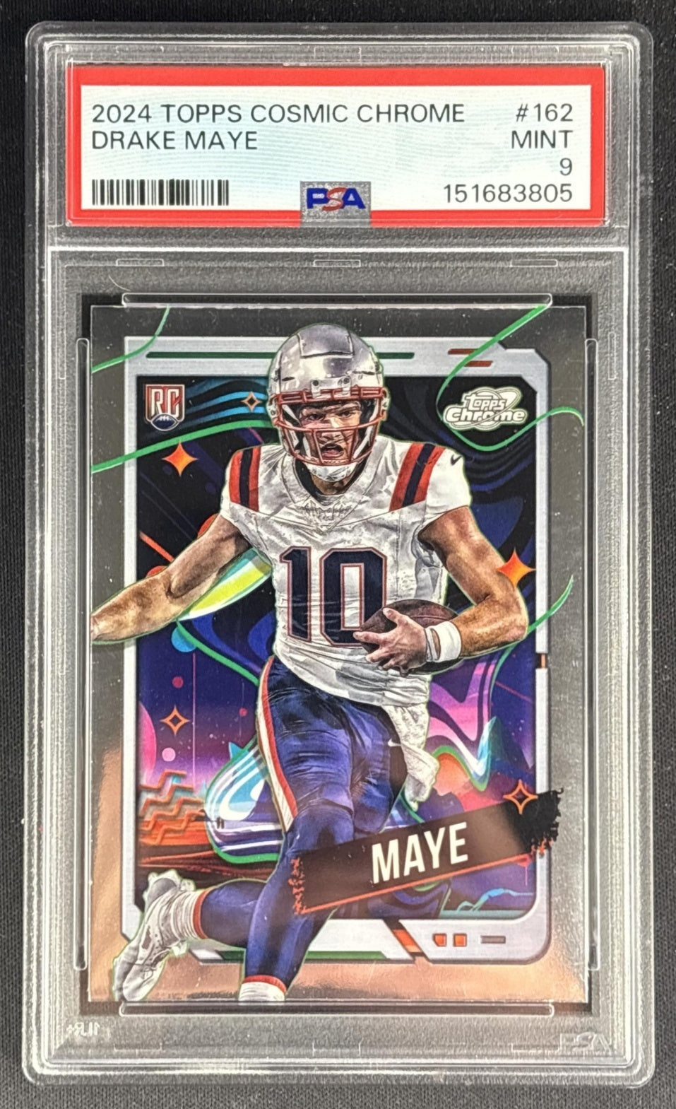 Drake Maye 2024 Topps Cosmic Chrome PSA 9 Patriots 151683805 front