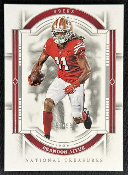 Brandon Aiyuk 2023 Panini National Treasures NFL Game Gear /99 49ers