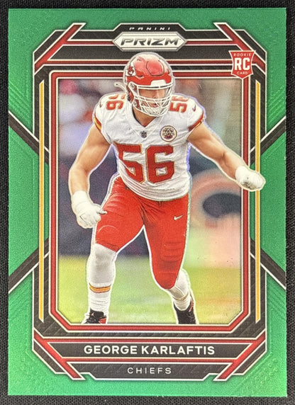 George Karlaftis 2022 Panini Prizm Green Chiefs