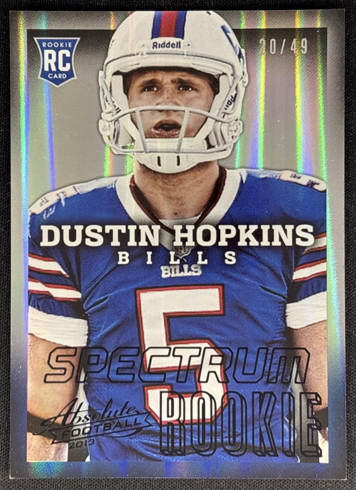 Dustin Hopkins 2013 Panini Absolute Spectrum Black /49 Bills front