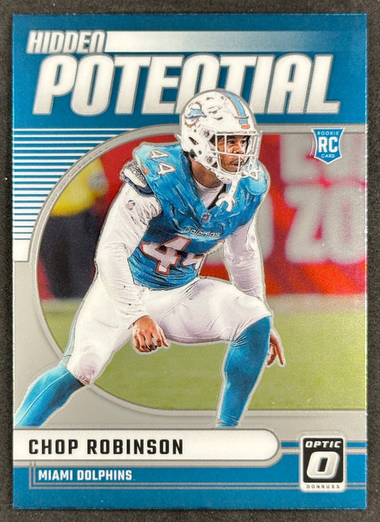 Chop Robinson 2024 Donruss Optic Hidden Potential Dolphins - Front