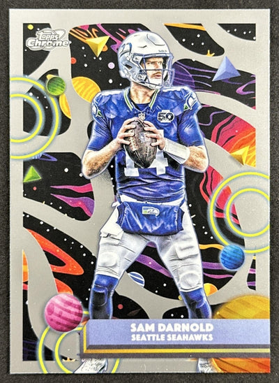 Sam Darnold 2025 Topps Cosmic Chrome Seahawks Sports Trading Cards