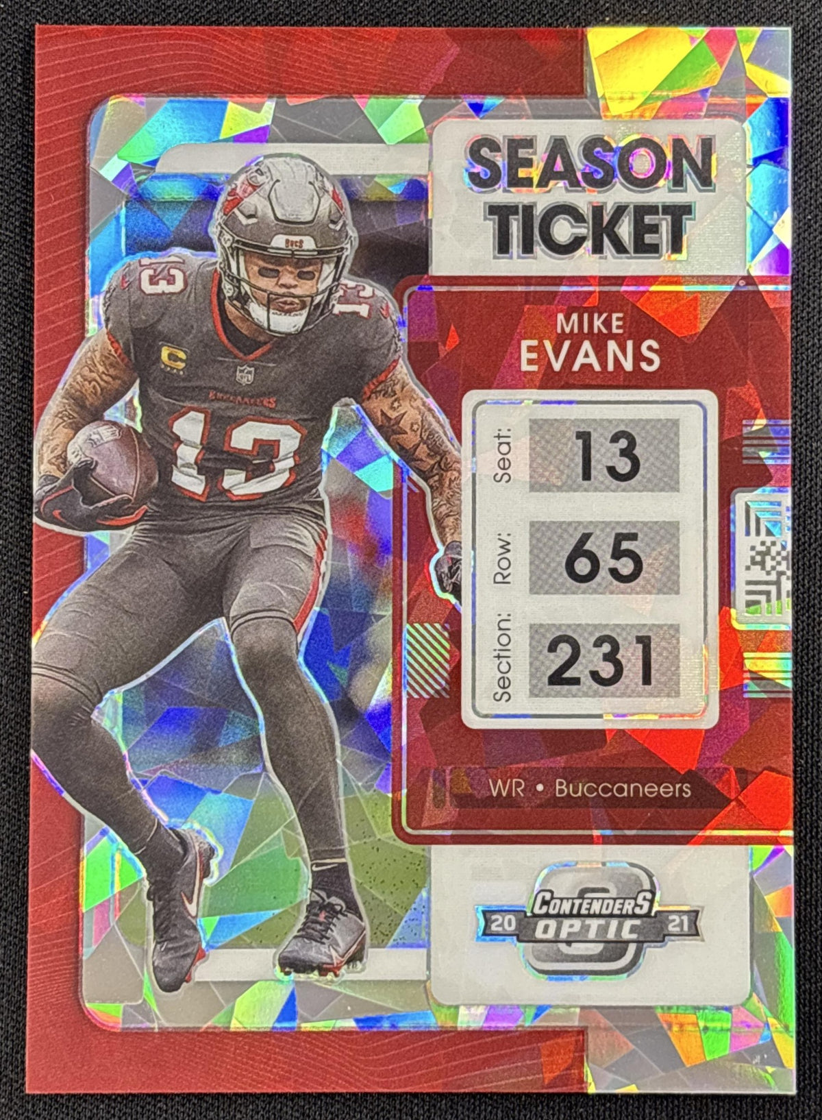 Mike Evans 2021 Panini Contenders Optic Cracked Ice /22 Buccaneers