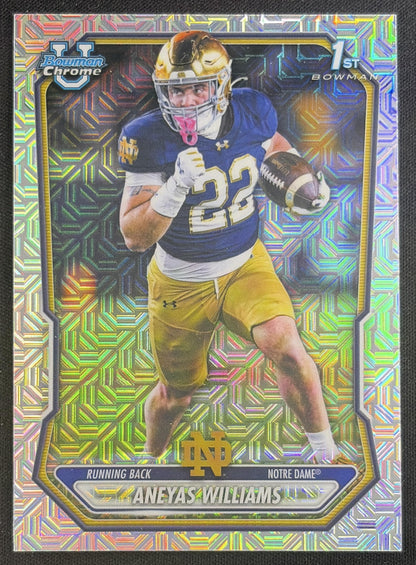 Aneyas Williams 2026 Bowman Chrome Prospects Mojo Refractor Fighting Irish