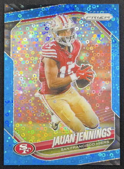 Jauan Jennings 2025 Panini Prizm No Huddle Blue /125 49ers San Francisco 49ers