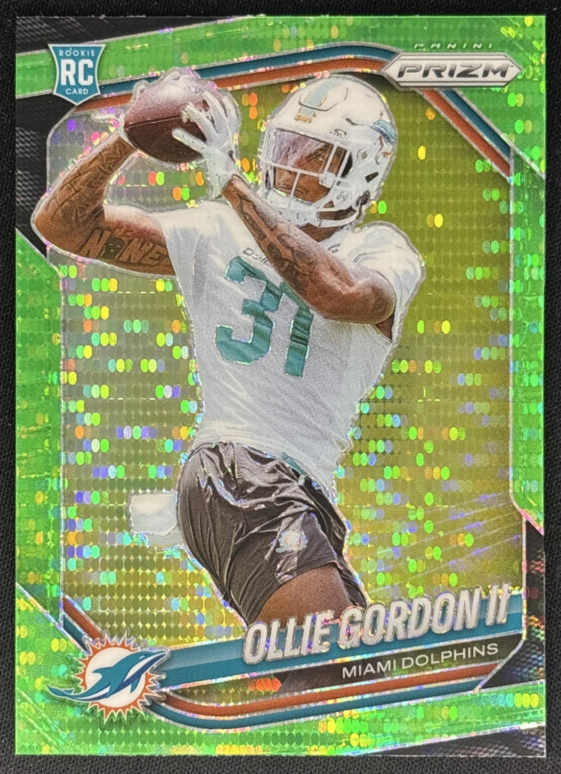 Ollie Gordon II 2025 Panini Prizm Neon Green Pulsar Dolphins