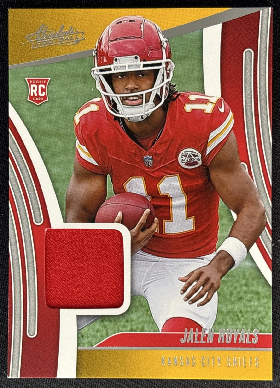Jalen Royals 2025 Panini Absolute Rookie Materials Chiefs front