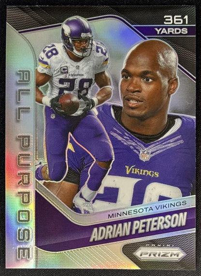 Adrian Peterson 2025 Panini Prizm All Purpose Silver Vikings