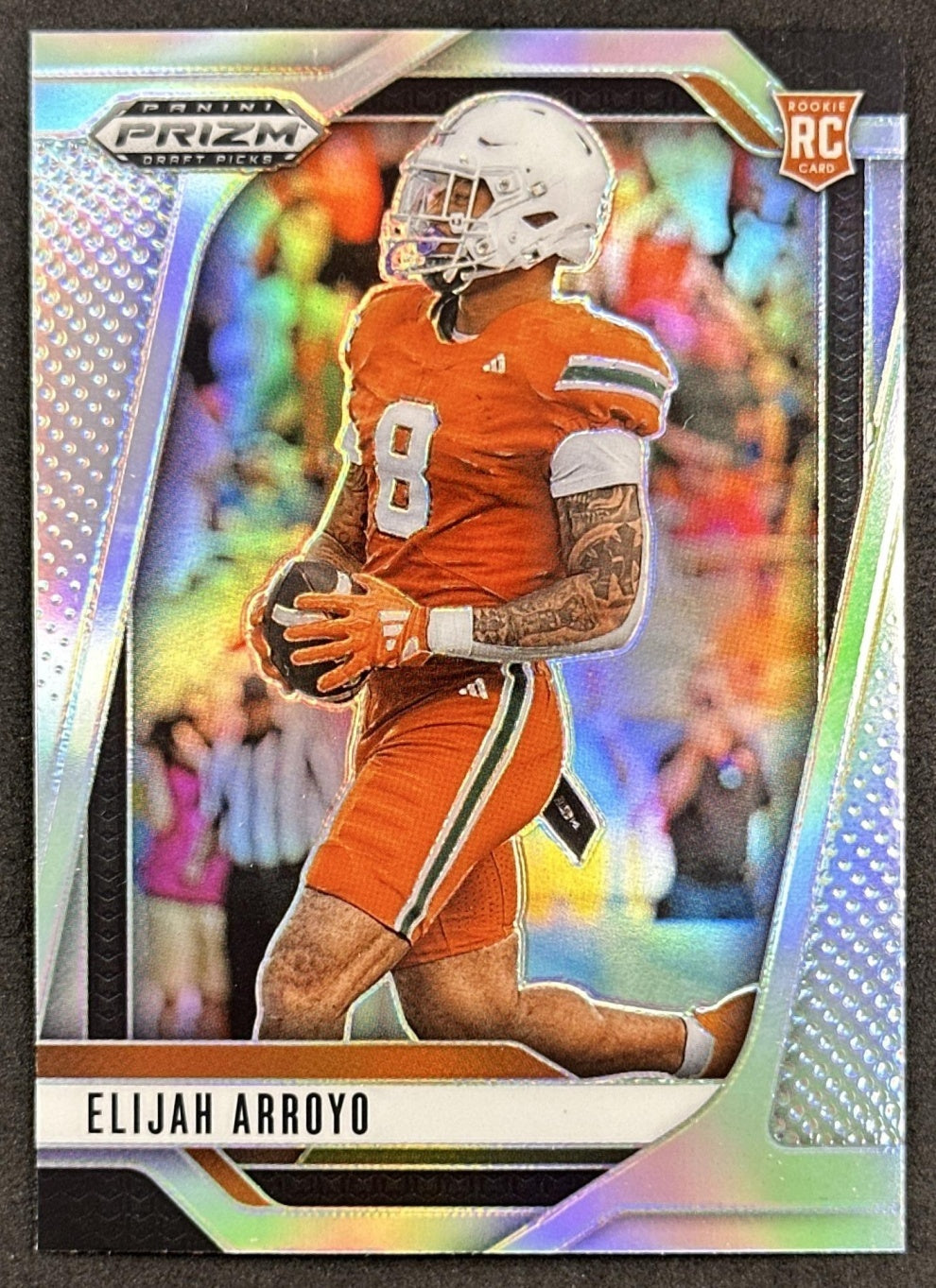 Elijah Arroyo 2025 Panini Prizm Draft Picks Silver Hurricanes Seahawks Sports Trading Cards