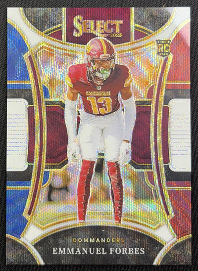 Emmanuel Forbes 2023 Panini Select Tri Color Prizms /149 Commanders