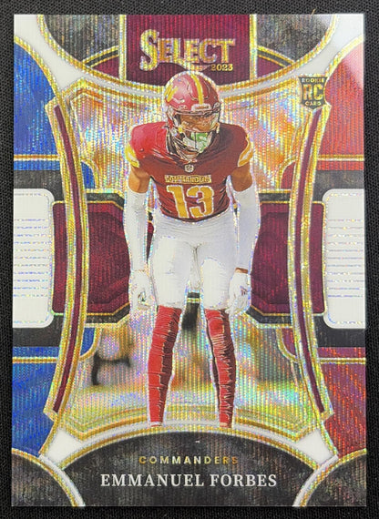 Emmanuel Forbes 2023 Panini Select Tri Color Prizms /149 Commanders