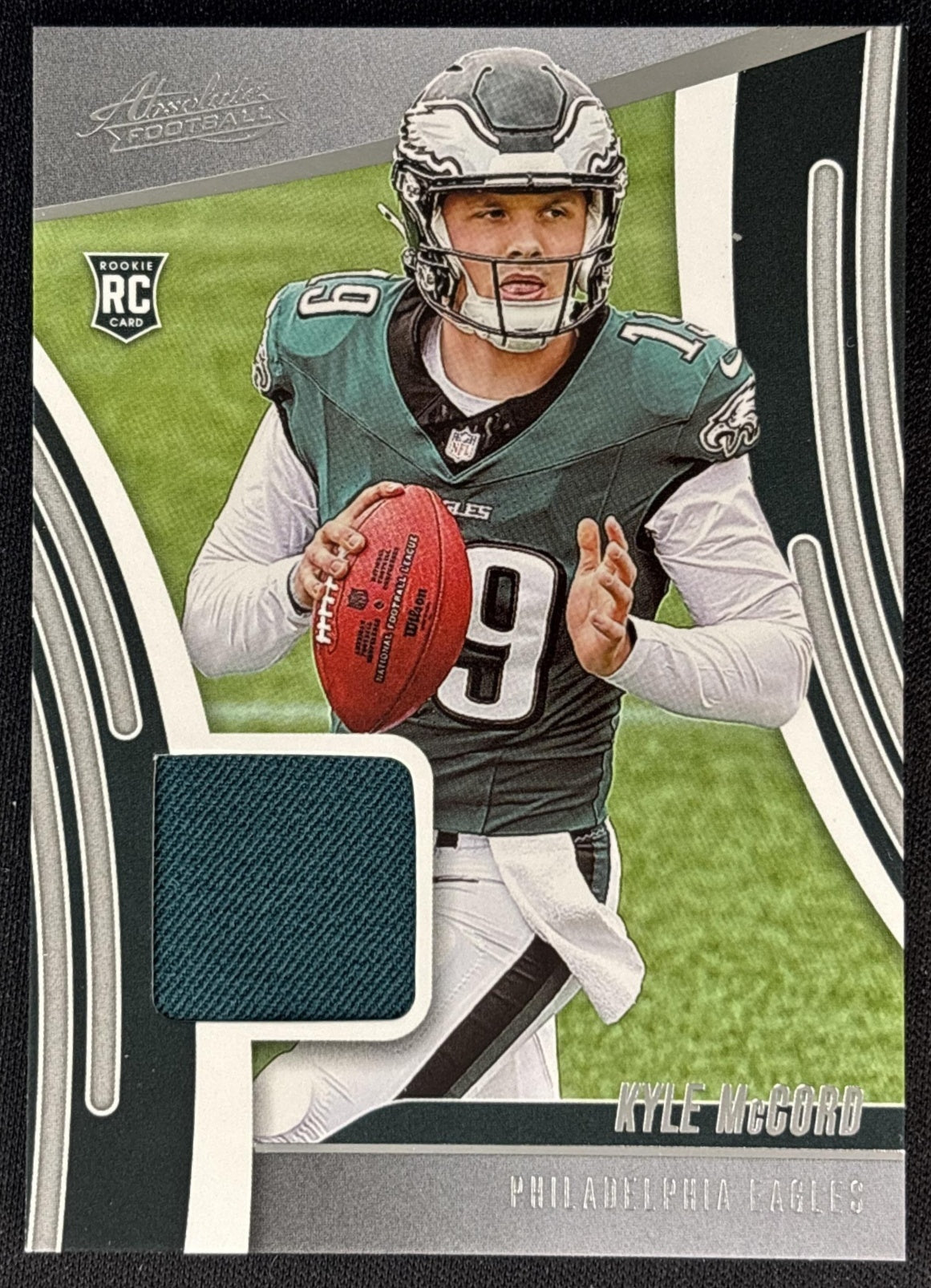 Kyle McCord 2025 Panini Absolute Rookie Materials Eagles