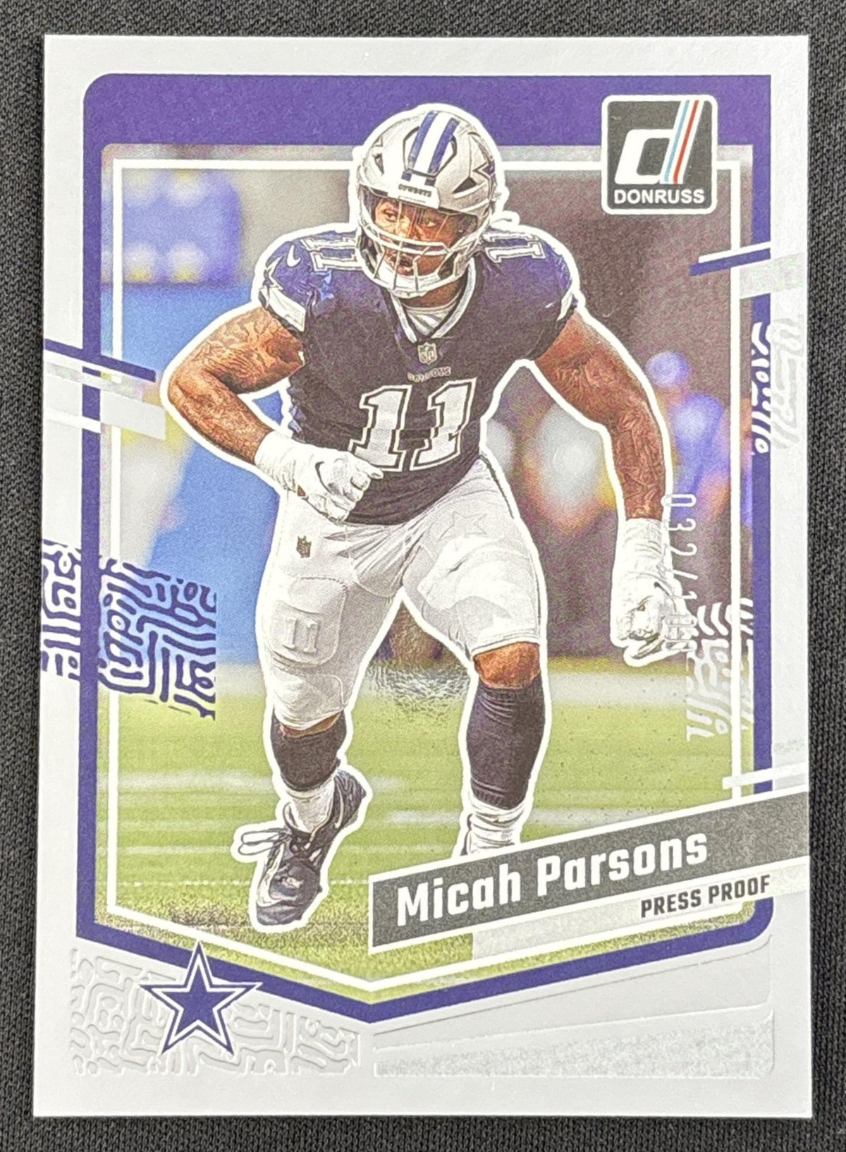 Micah Parsons 2023 Panini Donruss Press Proof Silver /100 Cowboys