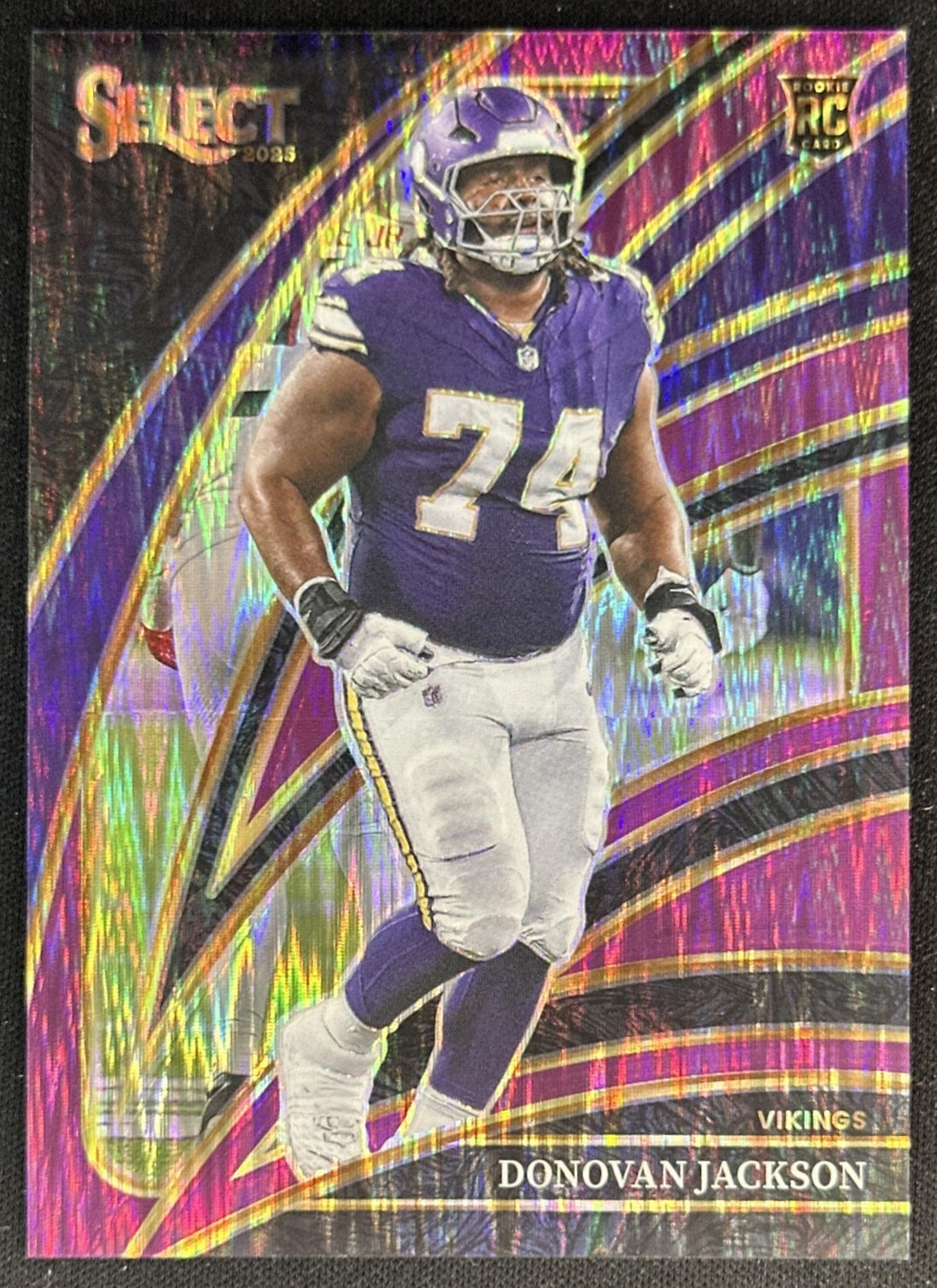 Donovan Jackson Select Club Level /699 Purple Shock Rookie Vikings Sports Trading Cards
