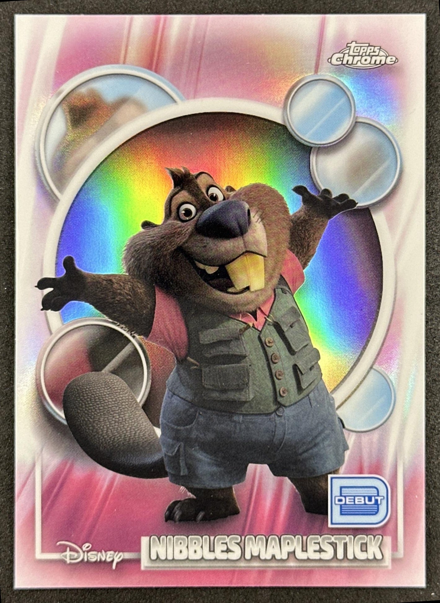 Nibbles Maplestick 2026 Topps Chrome Disney Refractor Zootopia 2 Front