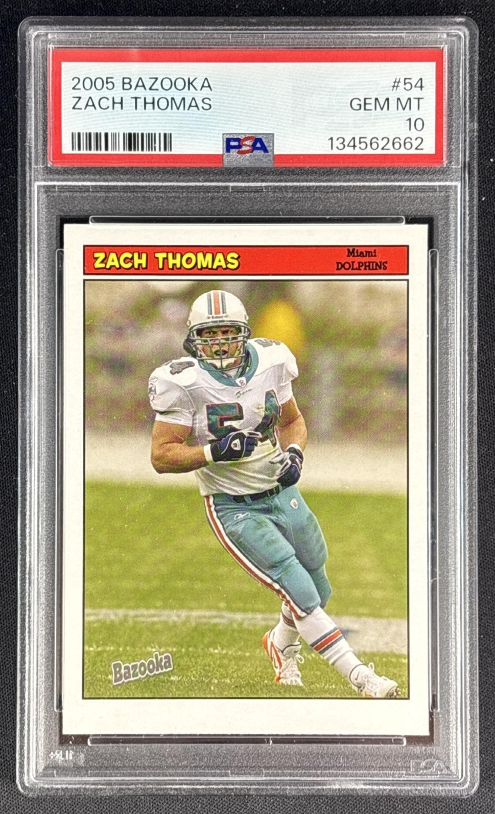 Zach Thomas 2005 Topps Bazooka PSA 10 Dolphins 134562662 Sports Trading Cards