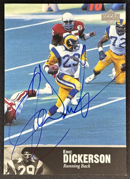 Eric Dickerson 1997 Upper Deck Legends Auto Rams front