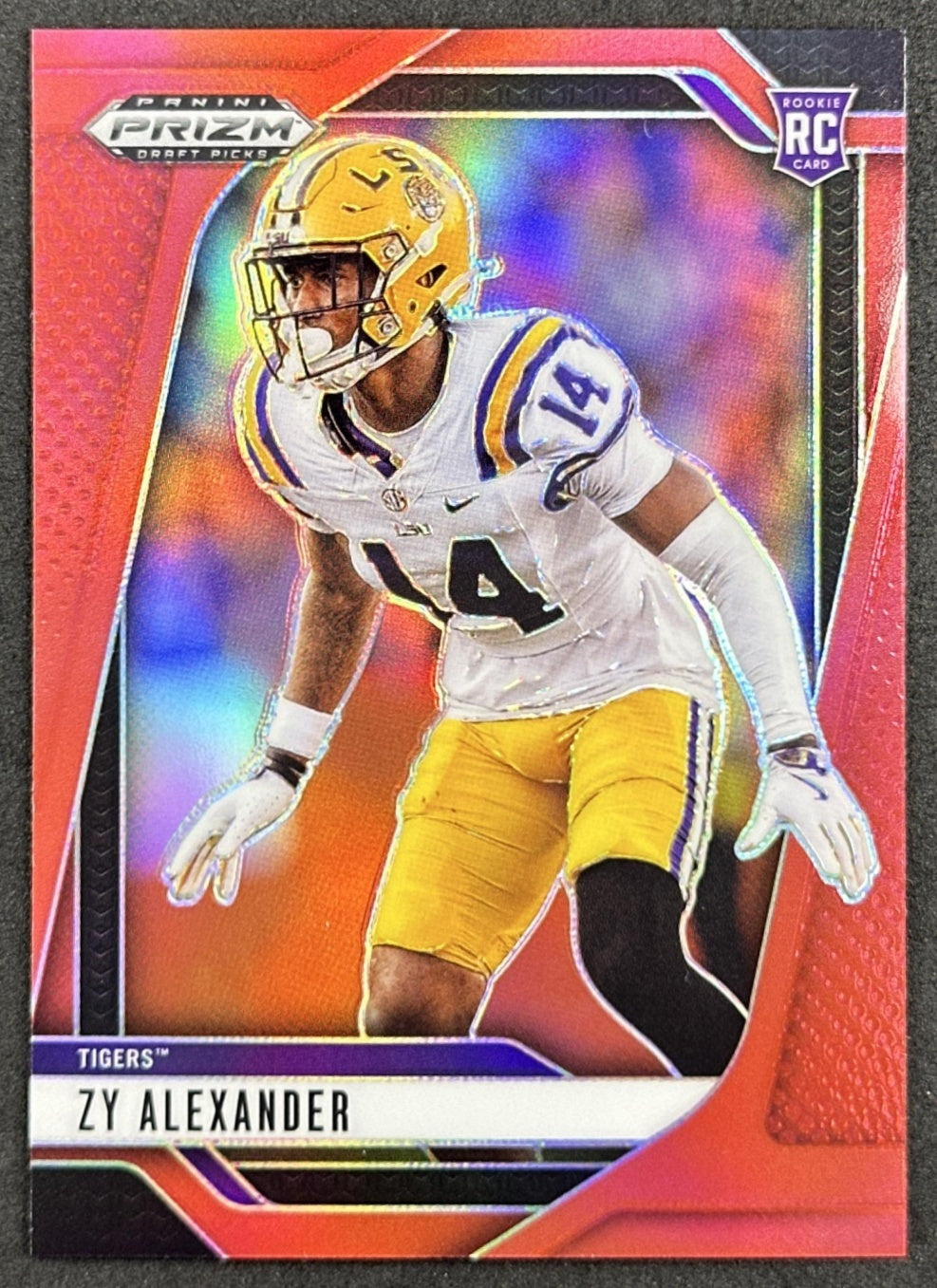 Zy Alexander 2025 Panini Prizm Draft Picks Red /399 Tigers front