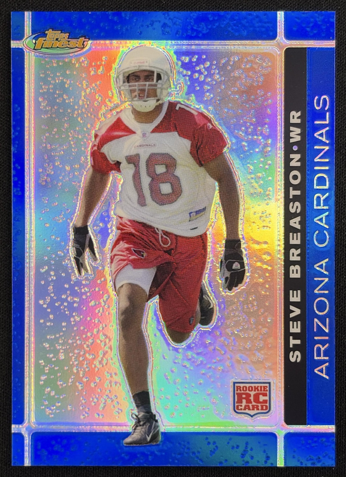 Steve Breaston 2007 Topps Finest Blue Refractor /299 Cardinals