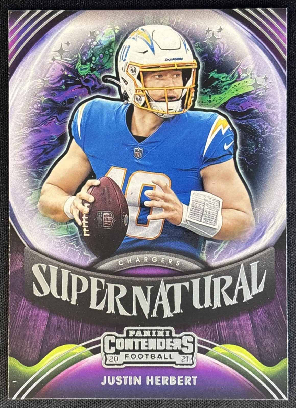 Justin Herbert 2021 Panini Contenders Supernatural Chargers