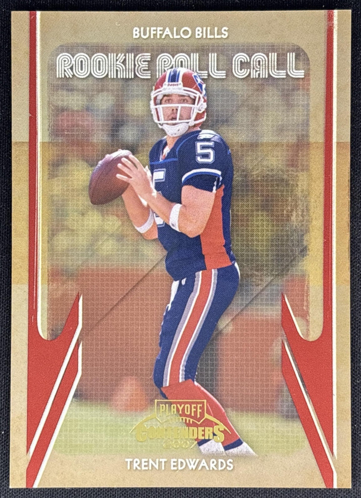 Trent Edwards 2007 Playoff Contenders Rookie Roll Call /1000 Bills front