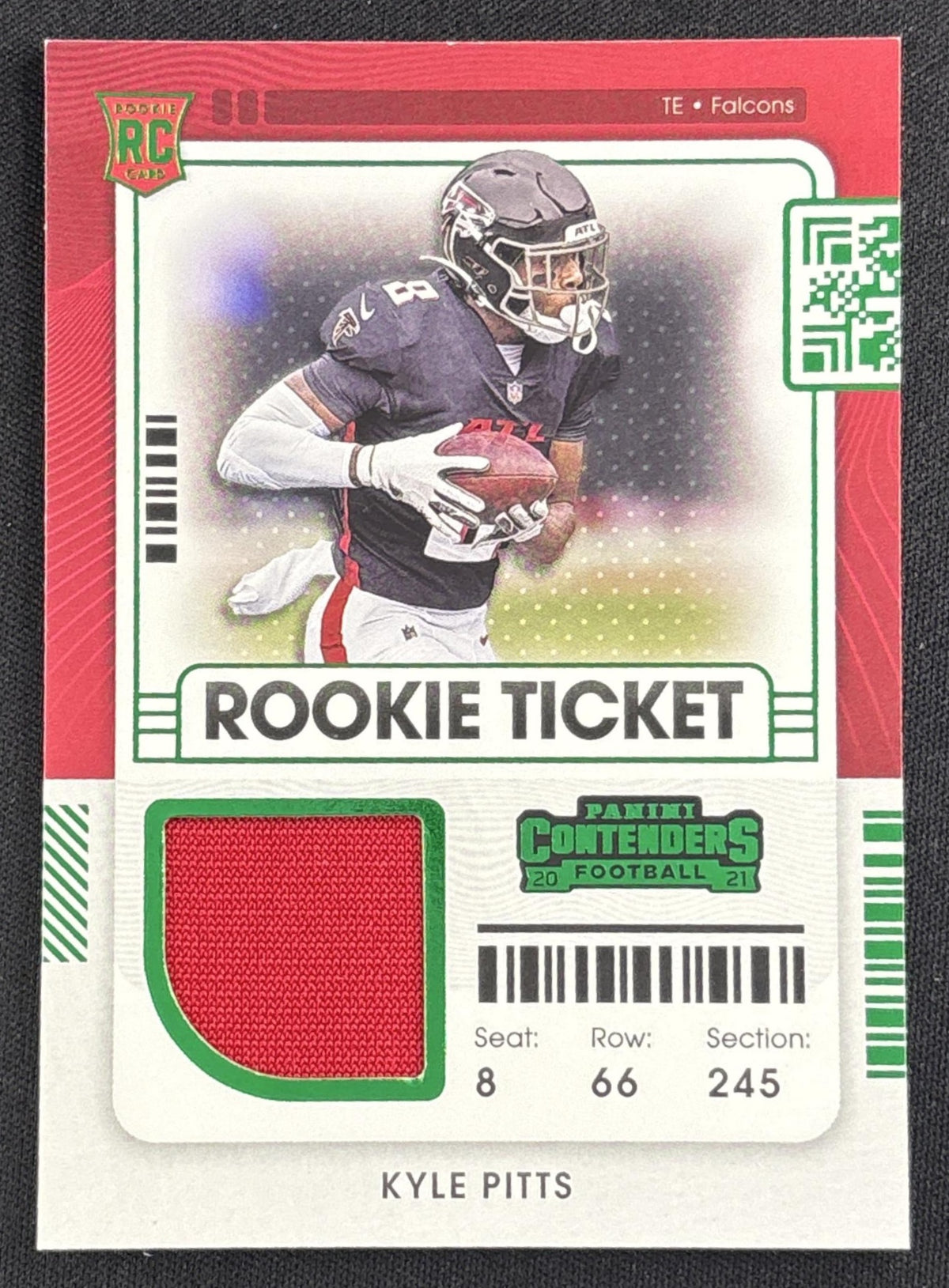 Kyle Pitts 2021 Panini Contenders Rookie Ticket Swatches Falcons