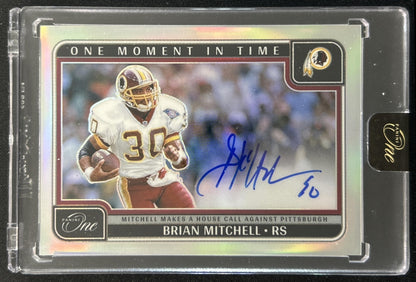 Brian Mitchell 2024 Panini One Moment in Time Auto /99 Redskins Front
