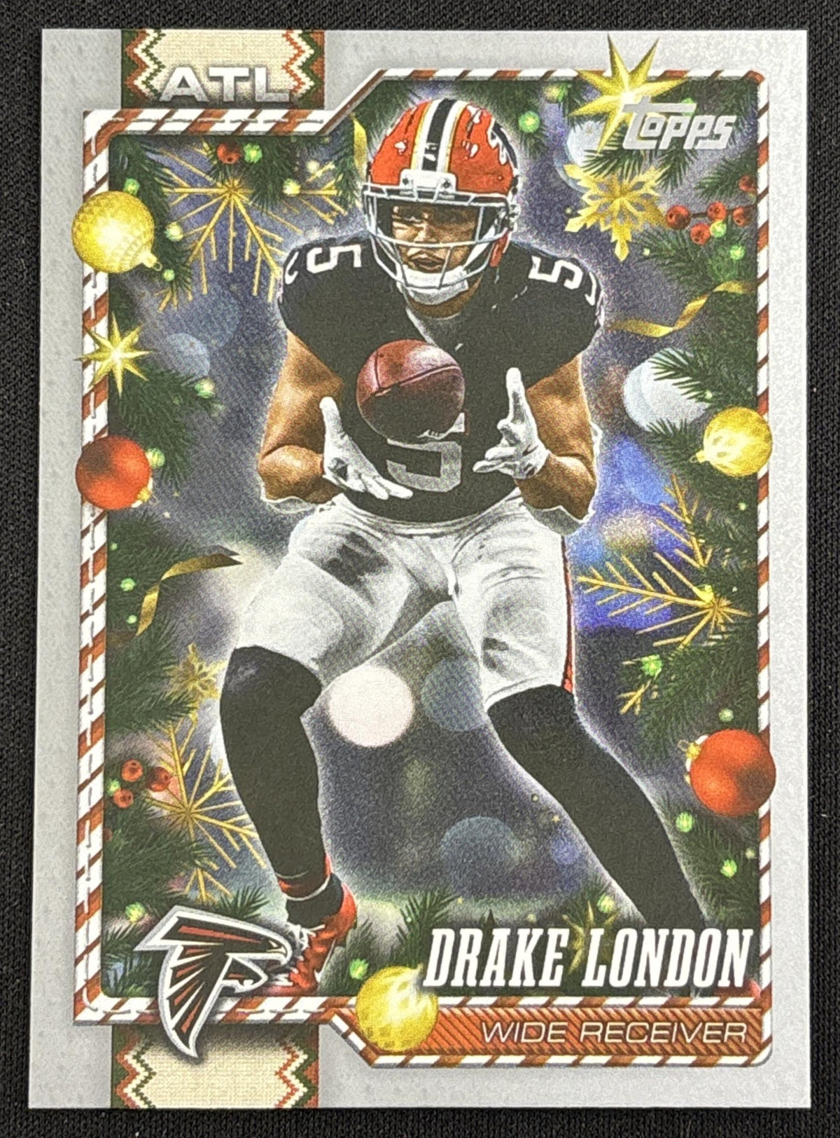 Drake London 2026 Topps Holiday Glitter Falcons | Atlanta Falcons