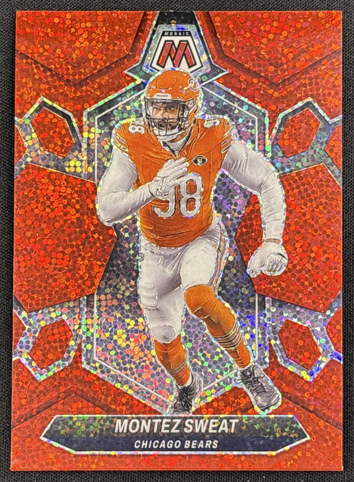 Montez Sweat 2024 Panini Mosaic Red Sparkle Prizm Bears
