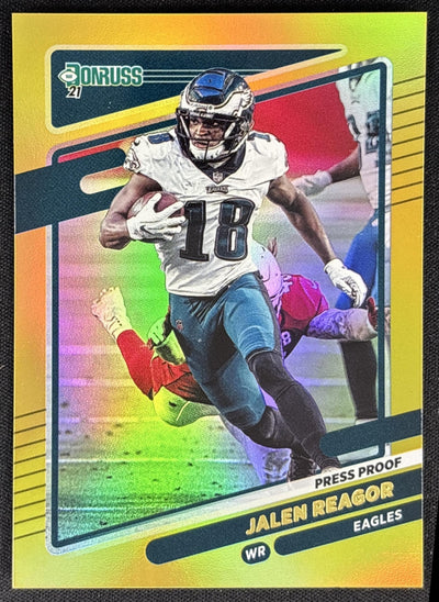 Jalen Reagor 2021 Panini Donruss Press Proof Premium Eagles Dolphins Sports Trading Card