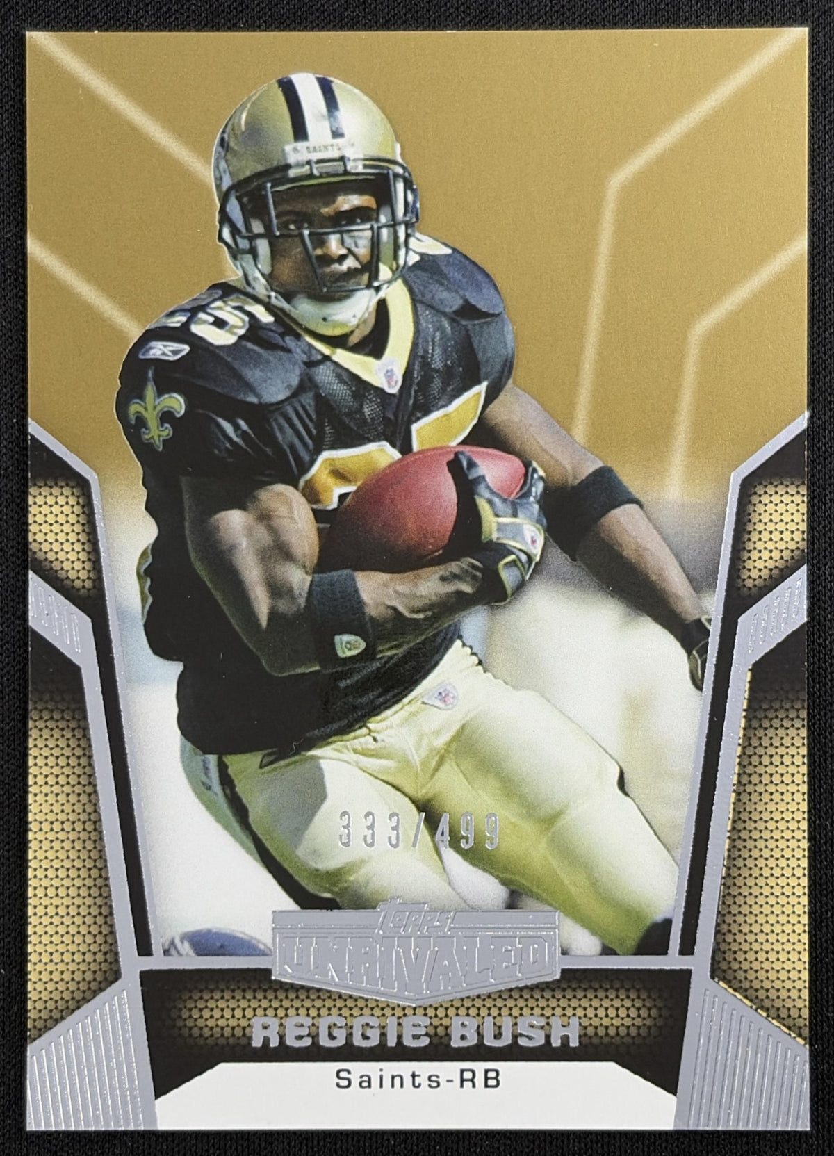 Reggie Bush 2010 Topps Unrivaled Gold 1/499 Saints New Orleans Saints Sports Trading Card