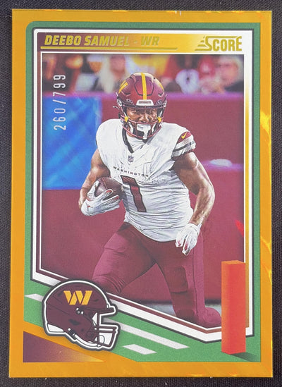 Deebo Samuel 2025 Panini Score Lava /799 Commanders Sports Trading Card
