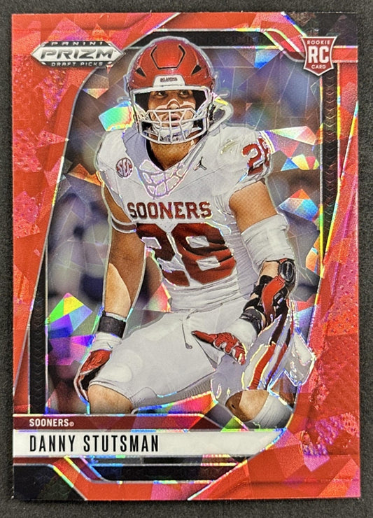 Danny Stutsman 2025 Panini Prizm Draft Picks Red Ice Sooners Saints - Front