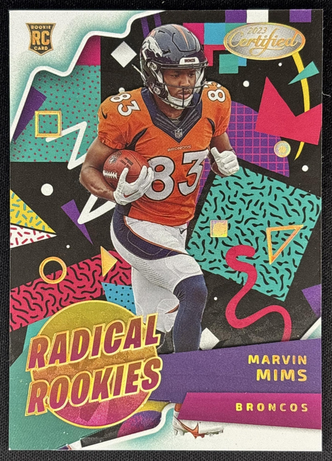 Marvin Mims 2023 Panini Certified Radical Rookies Broncos front