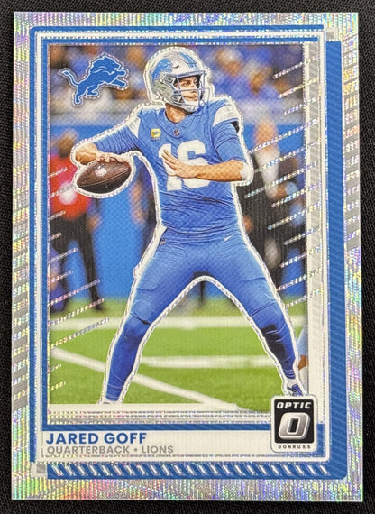 Jared Goff 2025 Panini Donruss Optic Wave Prizm /300 Lions