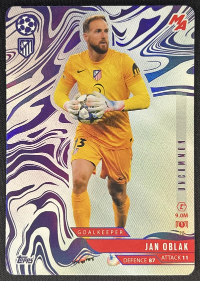 Jan Oblak 2025 Topps Match Attax Madness UEFA Champions League Uncommon Atletico Sports Trading Cards