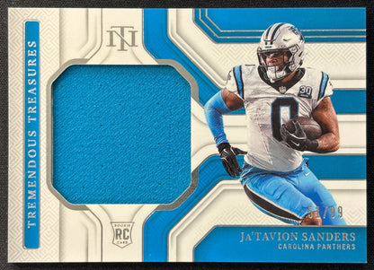 Ja'Tavion Sanders 2024 National Treasures Tremendous /99 Panthers front | Wayne Collection