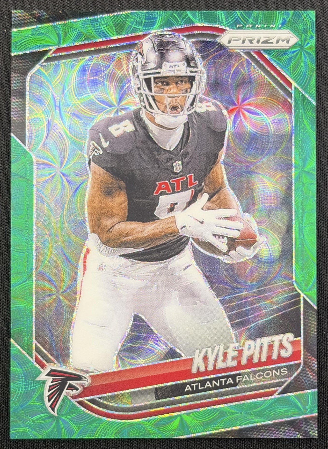 Kyle Pitts 2025 Panini Prizm Green Scope /75 Falcons