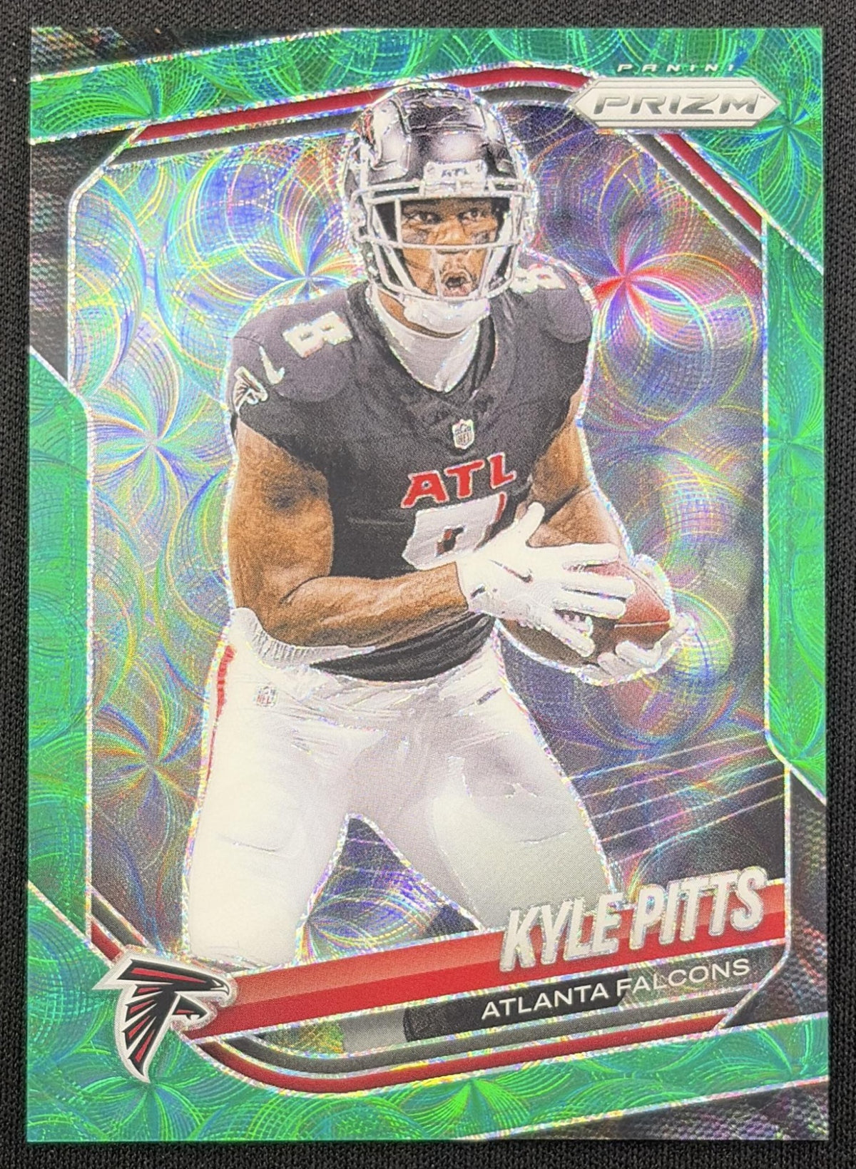 Kyle Pitts 2025 Panini Prizm Green Scope /75 Falcons