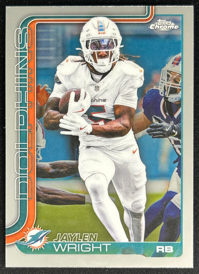 Jaylen Wright 2025 Topps Chrome Dolphins Default Title Sports Trading Cards