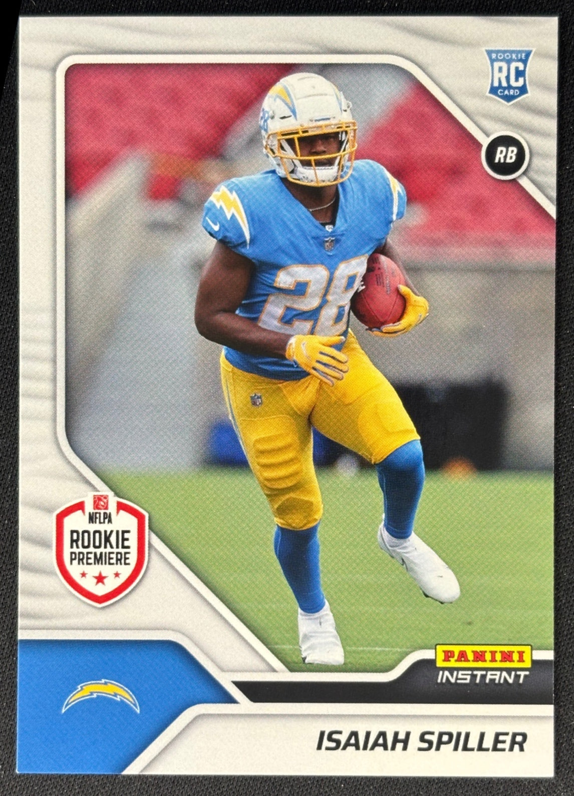 Isaiah Spiller 2022 Instant NFL RPS First Look Chargers Sports Trading Card