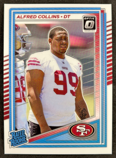 Alfred Collins 2025 Donruss Optic Rated Rookie 49ers Sports Trading Card
