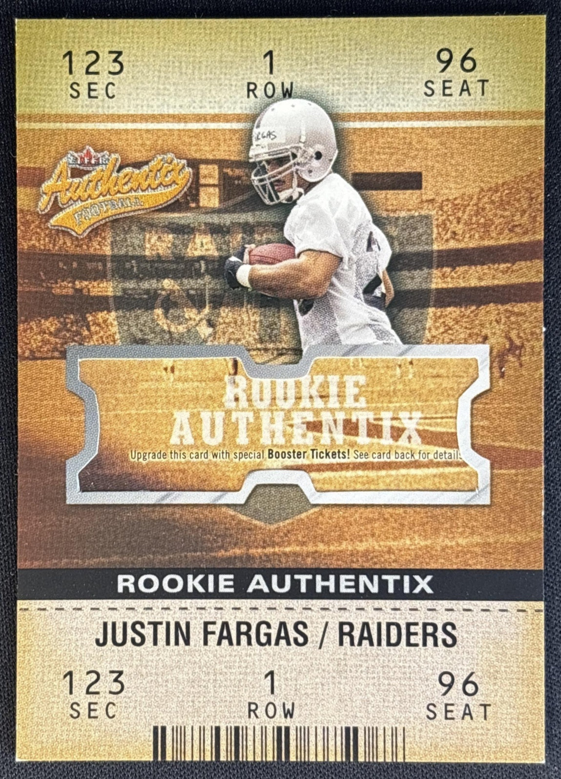 Justin Fargas 2003 Fleer Authentix /1250 Raiders