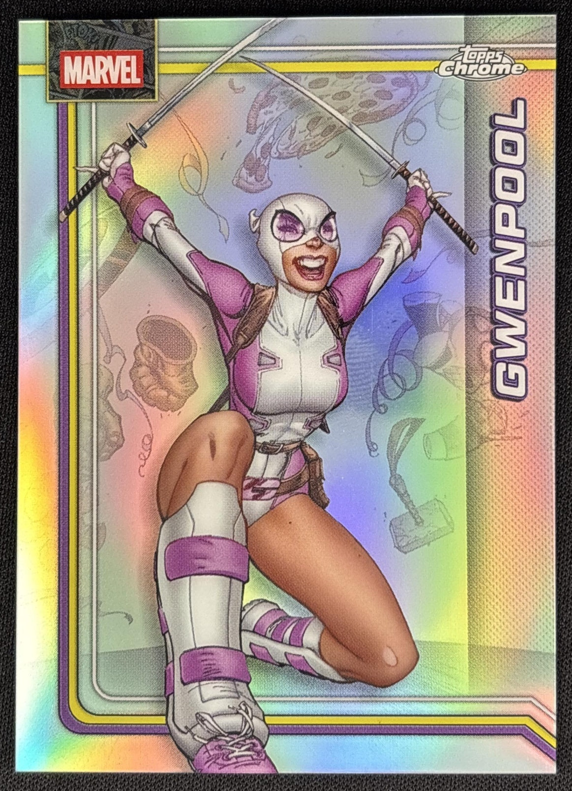 Gwenpool 2026 Topps Chrome Marvel Comics Refractor front
