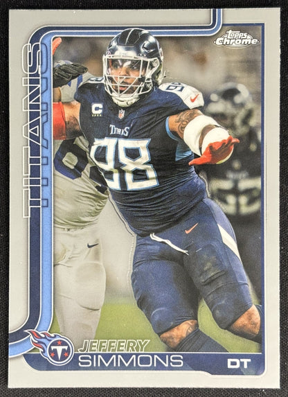 Jeffery Simmons 2025 Topps Chrome Titans Default Title Sports Trading Cards