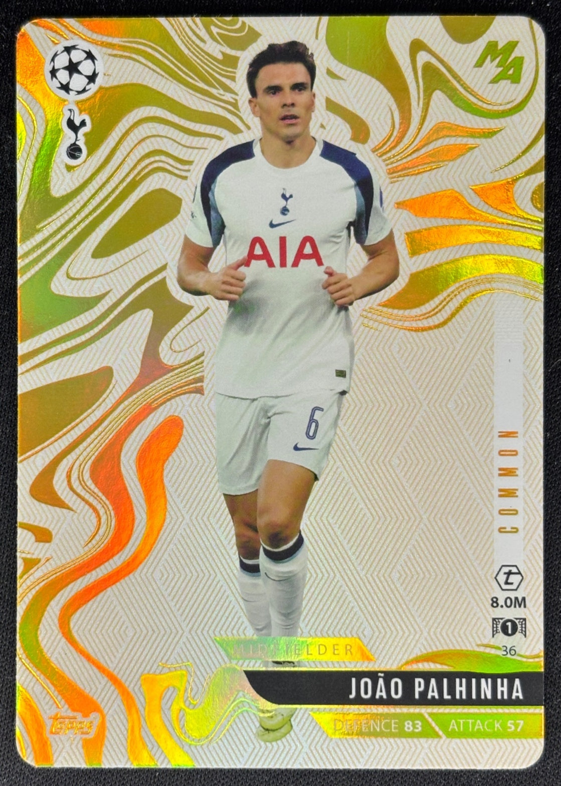Joao Palhinha 2025 Match Attax Madness UEFA Champions League Common Tottenham Sports Trading Cards