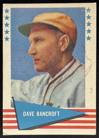 Dave Bancroft 1961 Fleer Baseball Greats F418-3 Phillies front